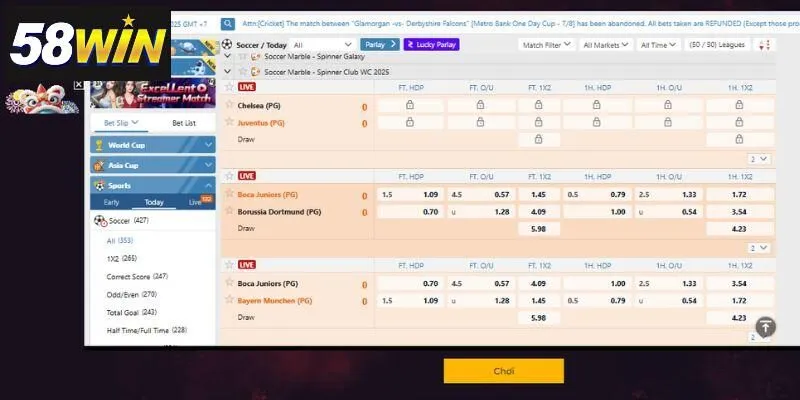 Sbobet 58win sở hữu rất nhiều ưu điểm nổi bật