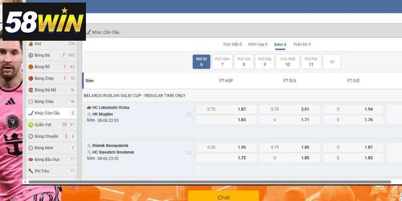Các bộ môn thi đấu nổi bật